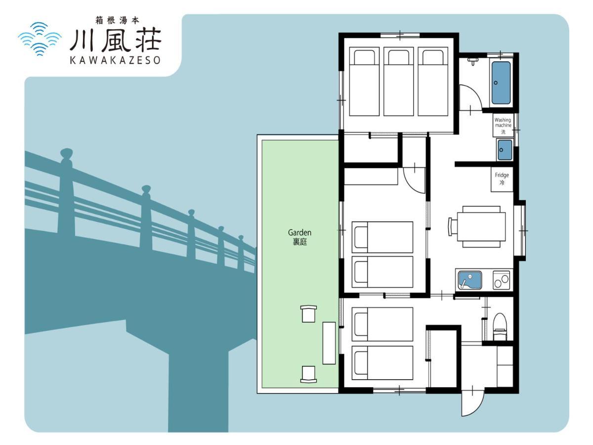 箱根湯本 川風荘 - Hakone Yumoto Kawakazesou Apartman Kültér fotó